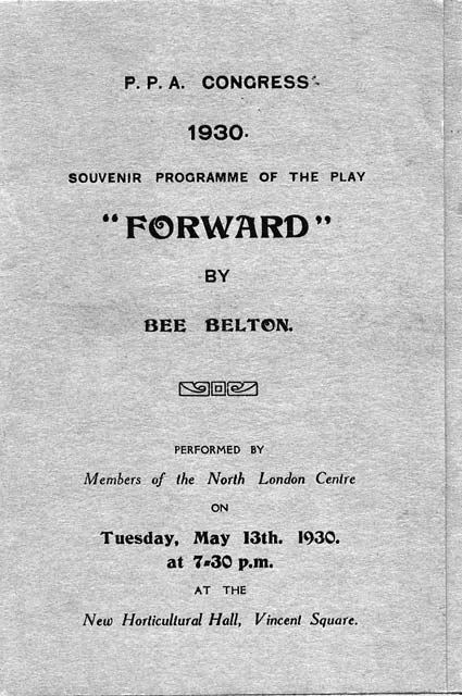 The Cover of a Programme for a Play performed by Members of North London Branch of the Professional Photographers' Association at the Annual Congress, London, 1930