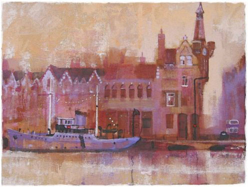 Print of Edinburgh, 'Edinburgh - Leith', by Colin Ruffell, Brighton, Sussex, England