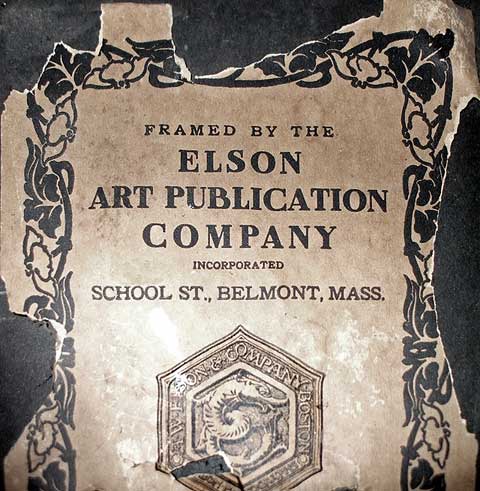 The label on the back of an A W Elson photograph