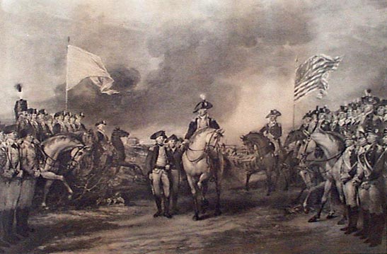 Carbon Print by A W Elson of Boston - Cornwallis Surrender