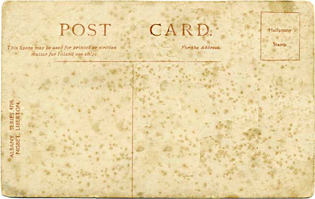 Albany Series postcard - Liberton Village (back)