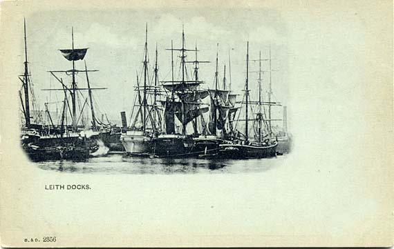 Postcard by B & D - Leith Docks