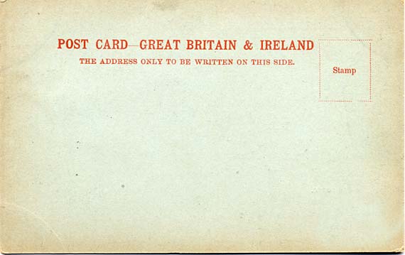 The back of a postcard by B & D - Leith Docks