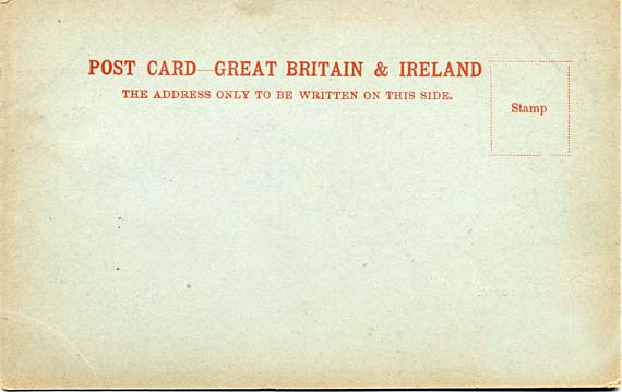 The back of a postcard by B & D  -  Leith Docks