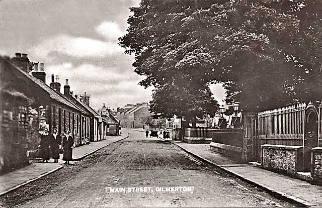 Caledonia Series Postcard  -  Gilmerton Main Street  -  posted 1917