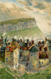 Castle Postcards - Offset Series  -  Old Houses and Salisbury Crags