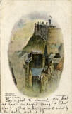 Postcard  -  Castle Series  -  Edinburgh Castle from George IV Bridge