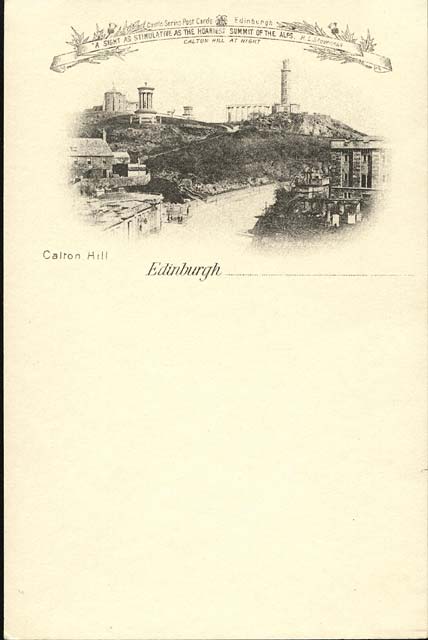 Postcard  -  Castle Series  -  Calton Hill