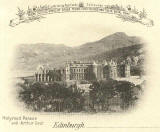 Postcard  -  Castle Series  -  Holyrood Palace and Arthur's Seat