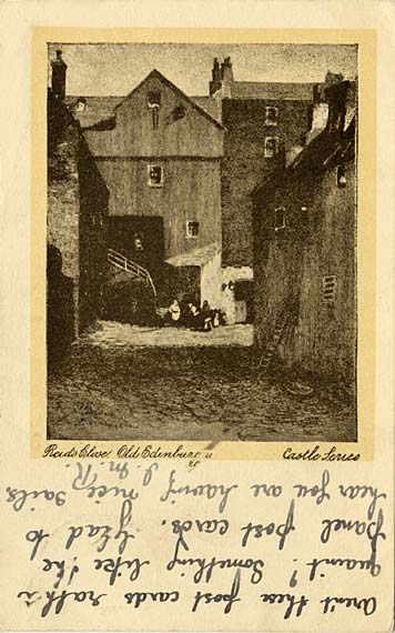 Postcard  -  Castle Series  -  Reid's Close, Old Edinburgh