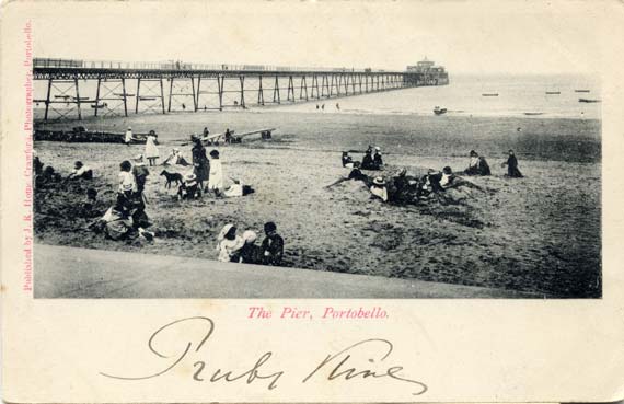 Postcard by J K Home Crawford  -  The Pier, Portobello