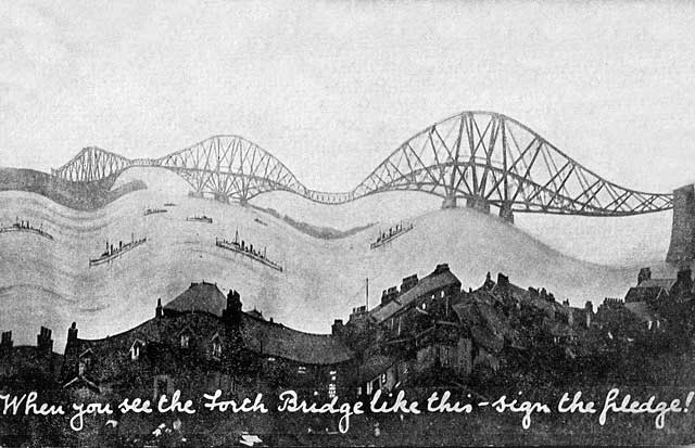 Albany Post Card No 3295  -  Painting  -  The Firth of Forth and Forth Rail Bridge