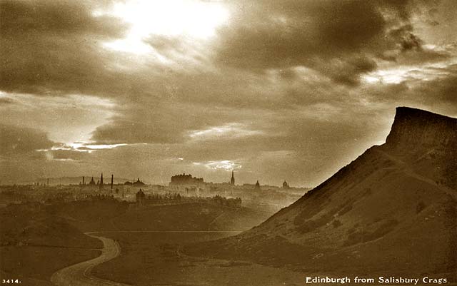 Postcard by A R Edwards & Son - Edinburgh from Salisbury Crags