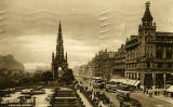 Postcard by A R Edwards & Son  -  Looking to the west along Princes Street from the North British Hotel