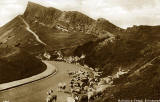 Postcard by A R Edwards & Son  -  Salisbury Crags and sheep, Holyrood Park, Edinburgh