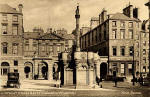 The Mercat Cross and City Chambers  -  A Postcard by W J Hay in the 'Knox series'