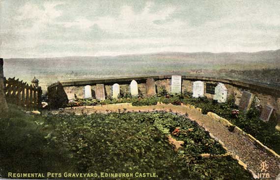 Postcard by Alex A Inglis  -  Edinburgh C astle  -  Regimental Pets' Graveyard