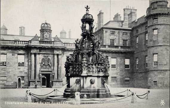 Postcard by Alex A Inglis  -  The Fountain at Holyrood Palace