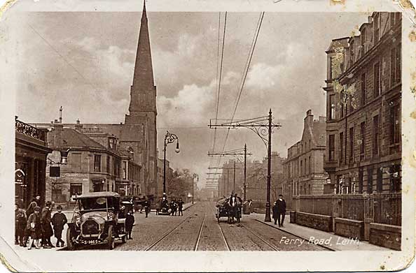 Enlargement of a J M Postcard  -  Caledonia Series  -  Ferry Road