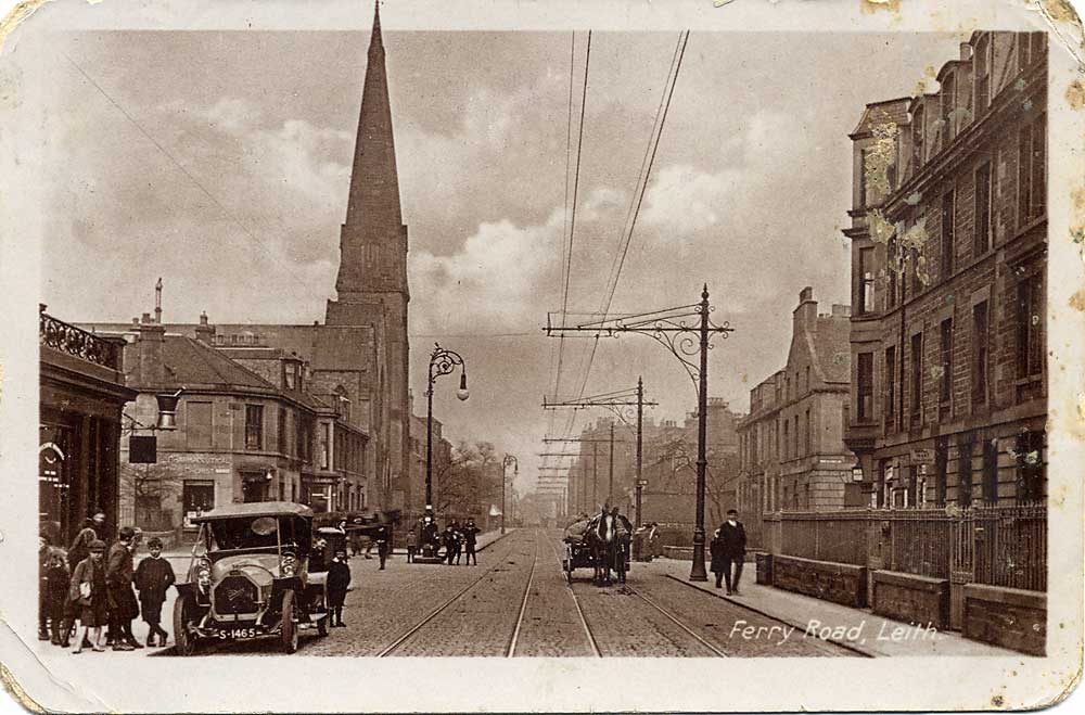 Enlargement of a J M postcard  -  Caledonia series  -  Ferry Road