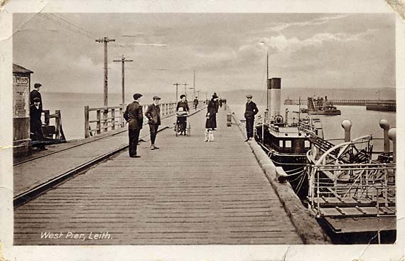 J M Postcard  -  Caledonia Series  -  Granton Breakwater and East Harbour