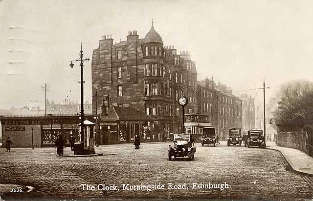 J M Postcard  -  The Clock, Morningside Road, Edinburgh