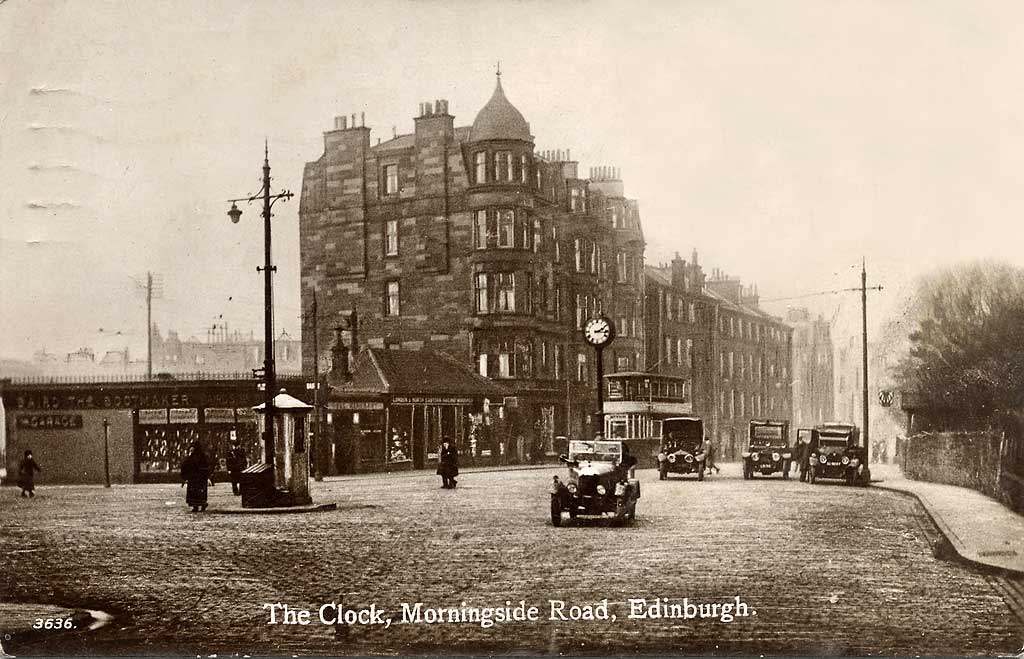 J M Postcard  -  The Clock, Morningside Road, Edinburgh