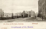 Free Library and Fire Station, Stockbridge  -  Post Card   -  JM, Publisher or Photographer?h