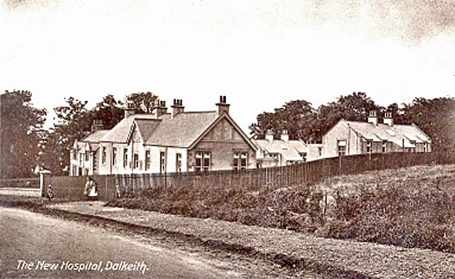 Postcard - Dalkeith Hospital - photographed around the time of its opening in 1912
