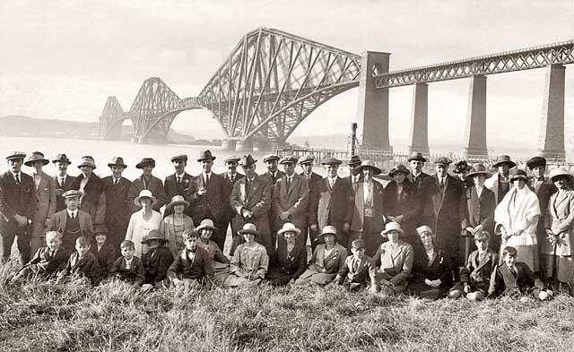 A group in front of the Forth Rail Bridge.  What was the occasion?