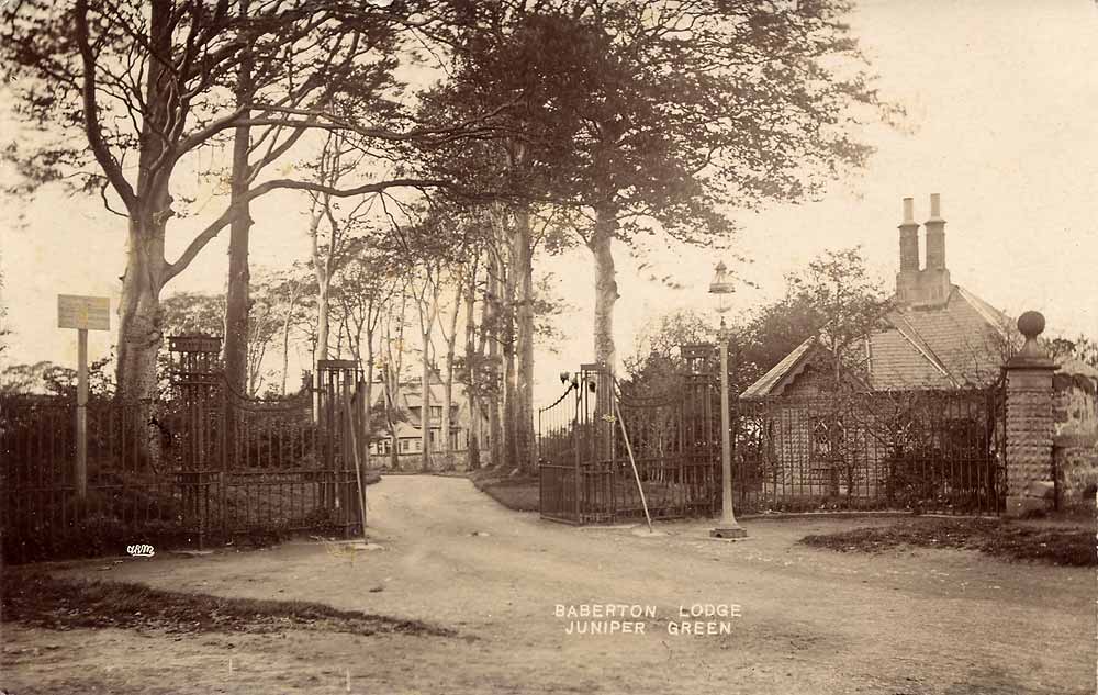 Enlargement of a postcard by A R Montgomery, Juniper Green  -  View of Juniper Green