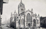 'National Series' post card  -  St Giles' Cathedral, High Street, Edinburgh