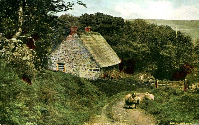  View of The Shepherd's Cottage, Swanston, by James Patrick  -  Published as a postcard by James Patrick