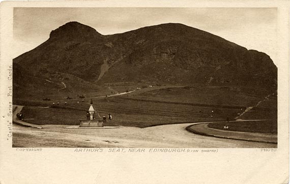 Postcard  -  James Patrick  -  Castle Series  -  Arthur's Seat near Edinburgh