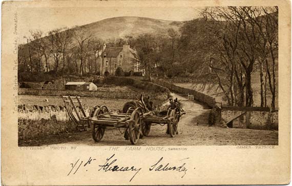 Postcard  -  James Patrick  -  Castle Series  -  The Farm House, Swanston