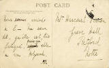 The back of a postcard with a message written in French  -  John Patrick  -  Chapel Royal, Holyrood