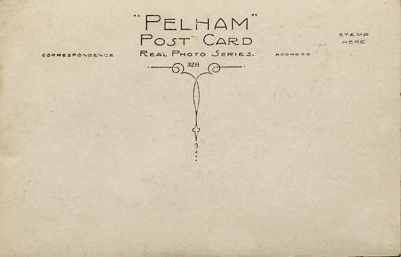 The back of a postcard published by Pelham  -  St Anthony's Chapel in Holyrood Park