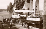 The Forth Bridge and the ferry boat, Queen Margaret, on the Queensferry Passage, moored at Hawes Pier, South Queensferry.  When might this photo have been taken?The Forth Rail Bridge and the ferry boat,Queen Margaret, on the Queensferry Passage at South Queensferry