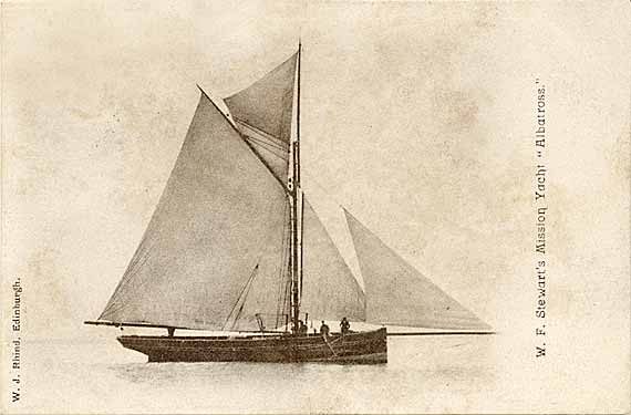 Postcard - W J Rhind, Edinburgh - W F Stewart's Mission Yacht, "Albatross"