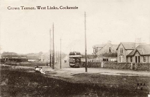 Postcard by RRR of Edinburgh  (Who was he?)  -  Crown Terrace, West Links, Cockenzie