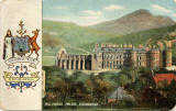 Postcard published by S Hildesheimer  -  Holyrood Palace and Edinburgh Coat of Arms