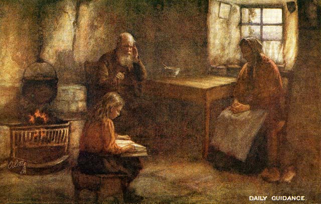 Raphael Tuck Postcard - 'Oilette', Scottish Life and Character series - Daily Guidance