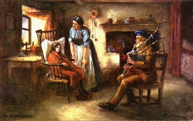Raphael Tuck Postcard - 'Oilette', Scottish Life and Character series - The Convalescent