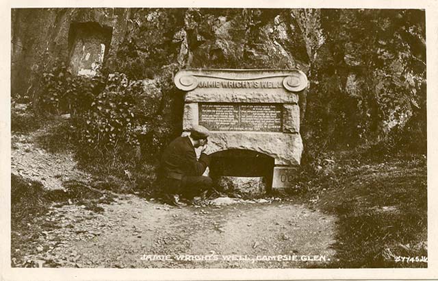 Postcard  -  Jamie Wright's Well, Campsie Glen