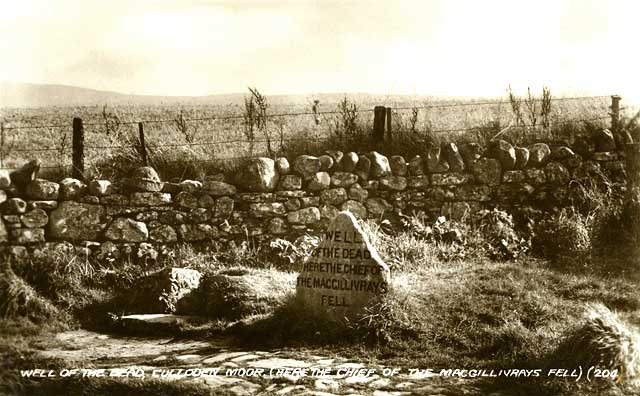 Postcard  -   Well of the Dead, Culloden Moor, Scotland