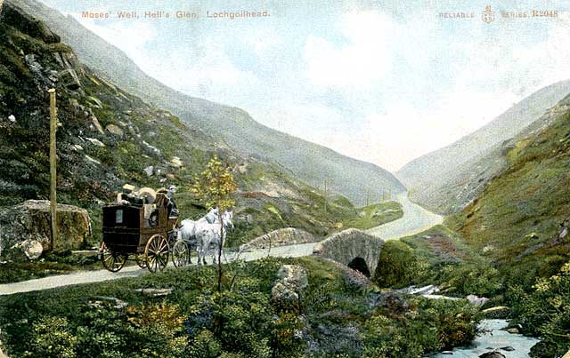 Postcard  -  Moses' Well, Hell's Glen, Lochgilphead, Scotland