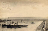 Postcard by W Smith, Goldenacre  -  Granton Harbour and Eastern Breakwater