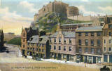 A 'Free Postcard' published by DC Thomson & Co Ltd  -  Edinburgh Castle from Grassmarket