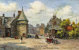 Raphael Tuck "Oilette" postcard  -  The Canongate from Holyrood Palace