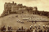 Raphael Tuck "Sepia" postcard  -  Edinburgh Castle and Esplanade